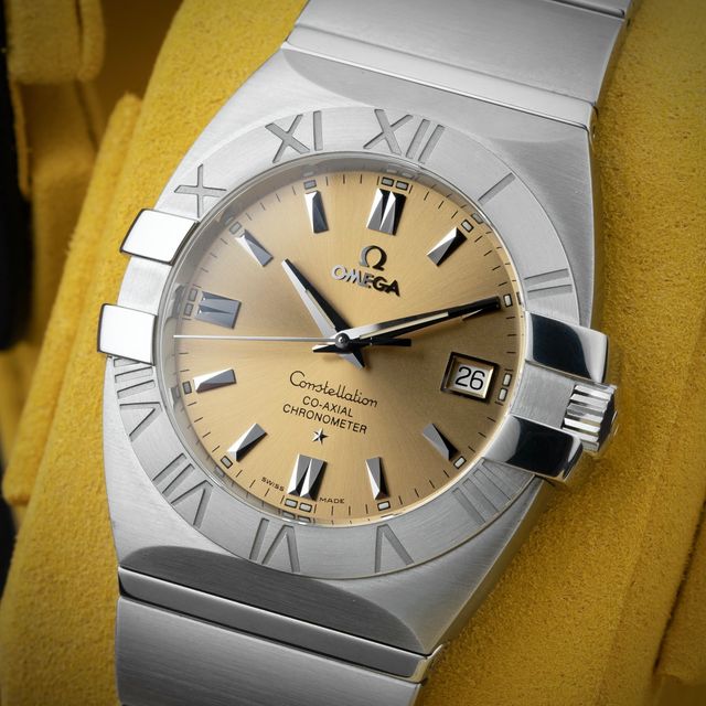 Omega Constellation Double Eagle - Champagne Baton Dial